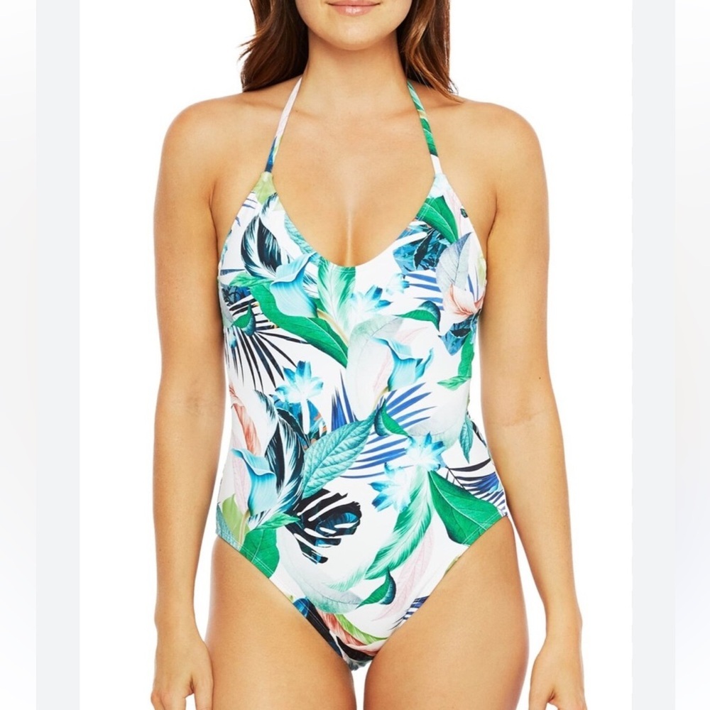 New! La Blanca In the Moment Tropical Print One Piece Swimsuit 25078